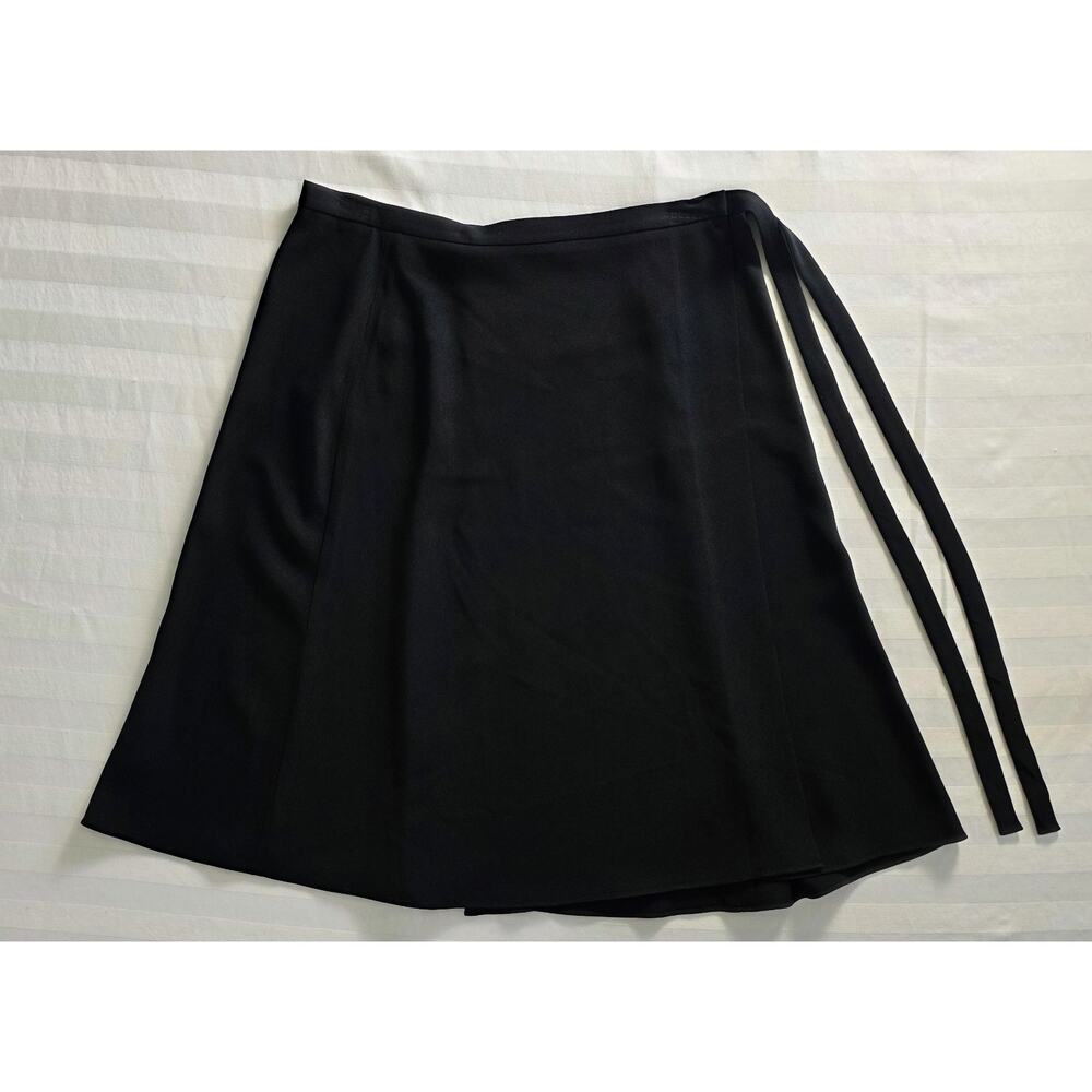 Antonio Melani – Black Wrap A-Line Skirt | Size 6 | Tie Waist | Excellent...